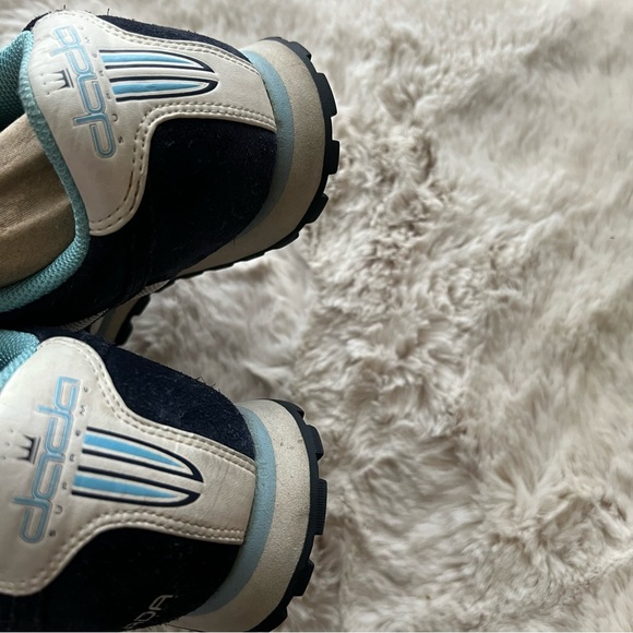 Dada Supreme Navy Suede & White Fabric Retro Style Sneakers.  Size 7.5 - Picture 8 of 13